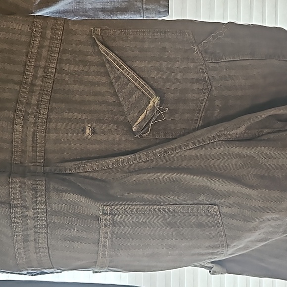Vintage distressed denim mechanics coveralls sz. 40R utility work railroad - Picture 7 of 12